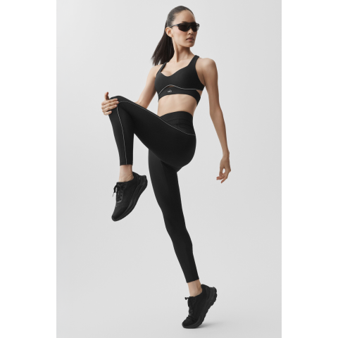 alo yogaAirlift 高腰黑色7/8紧身裤