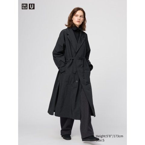 UniqloU 单排扣长款大衣
