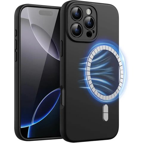 iPhone 16 Pro Max 磁吸硅胶壳 黑色