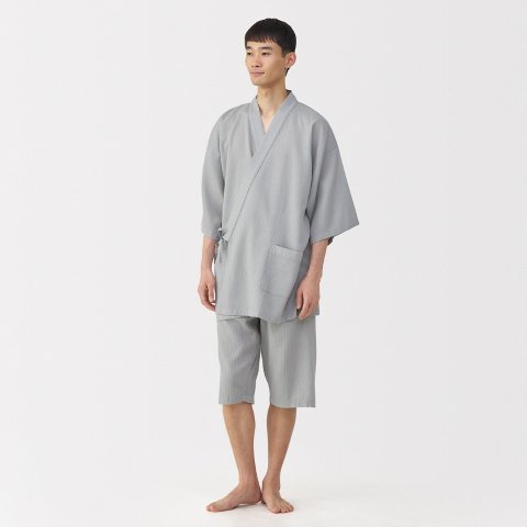 Waffle Jinbei 睡衣套装 棉混纺