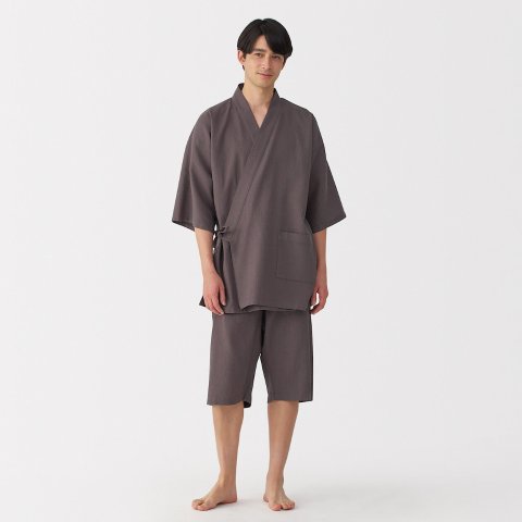 Waffle Jinbei 男士睡衣套装