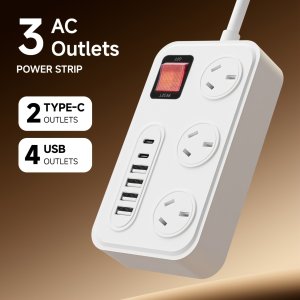 9合1澳标插座排插 3插4USB 2Type-C
