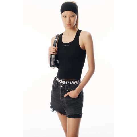 alexanderwang 1KC3261023 黑色LOGO背心