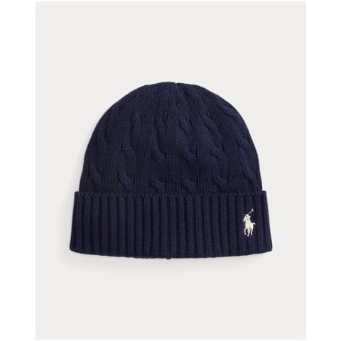 Polo Ralph Lauren棉质麻花针织帽
