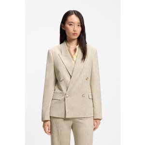 HUGO BOSS 女士常规版西装外套 麻织