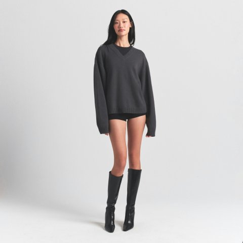 V领套头衫 女款