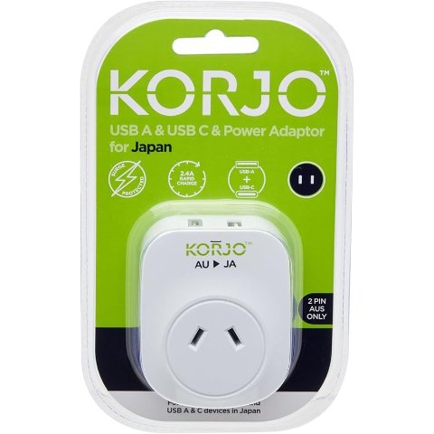 凑单好物Korjo 日本电源适配器 USB A&C 白色