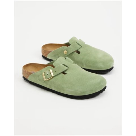 BirkenstockBoston 麂皮软垫窄型拖鞋