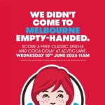 Wendy’s墨尔本快闪！300份免费汉堡+可乐开送🍔