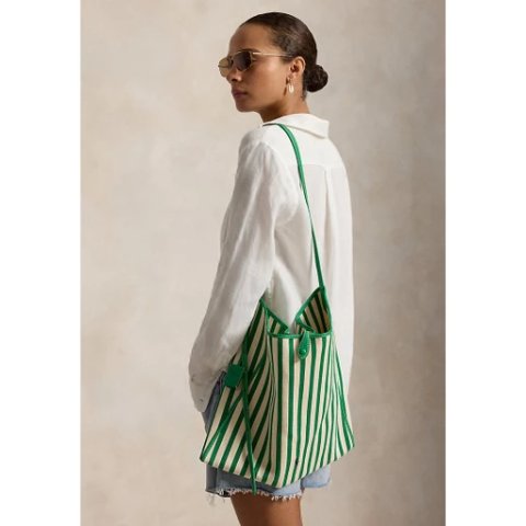 Polo Ralph LaurenPolo Play 条纹帆布斜挎包