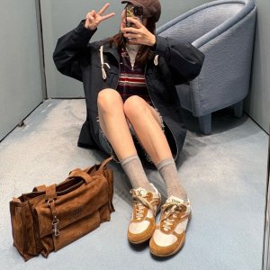 Miu Miu 德训鞋 羊皮拼接