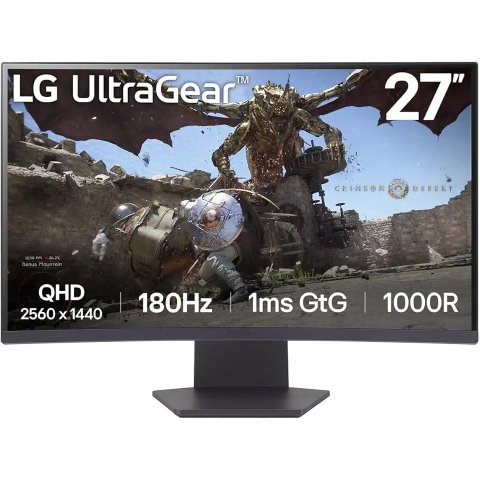 LG 27GS60QC-B 曲面电竞显示器 27英寸