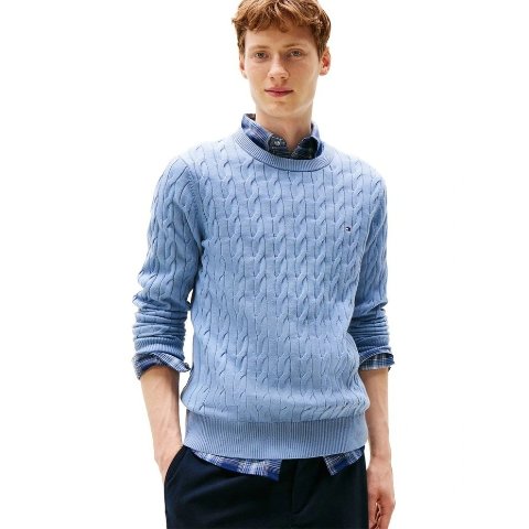 Classics Cable Knit 宽松毛衣 蓝色