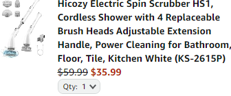 Hicozy Electric Spin Scrubber