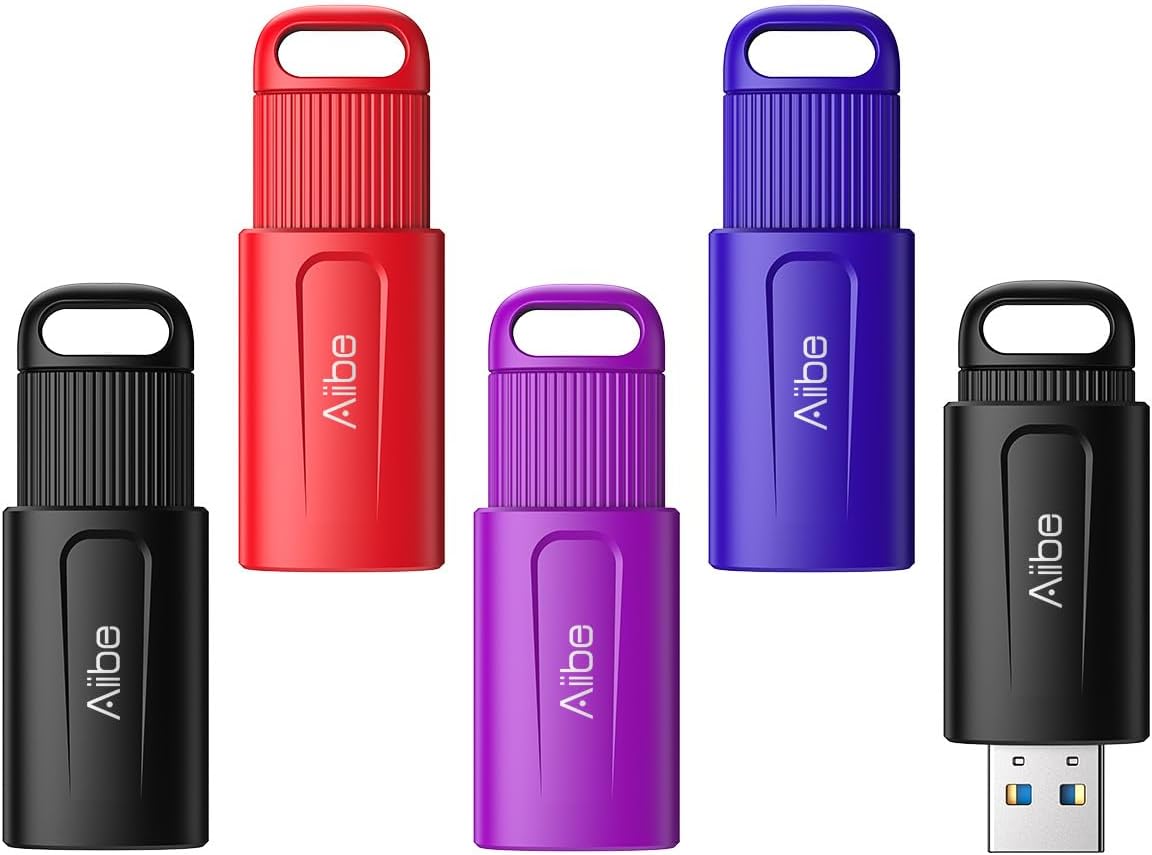 Aiibe 5 Pack 64GB USB 3.0 Flash Drive