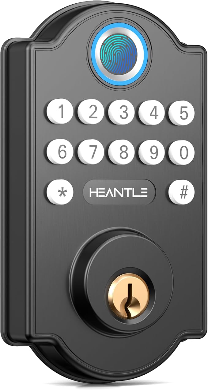 Keypad Door Lock, Fingerprint Deadbolt Lock for Front Door