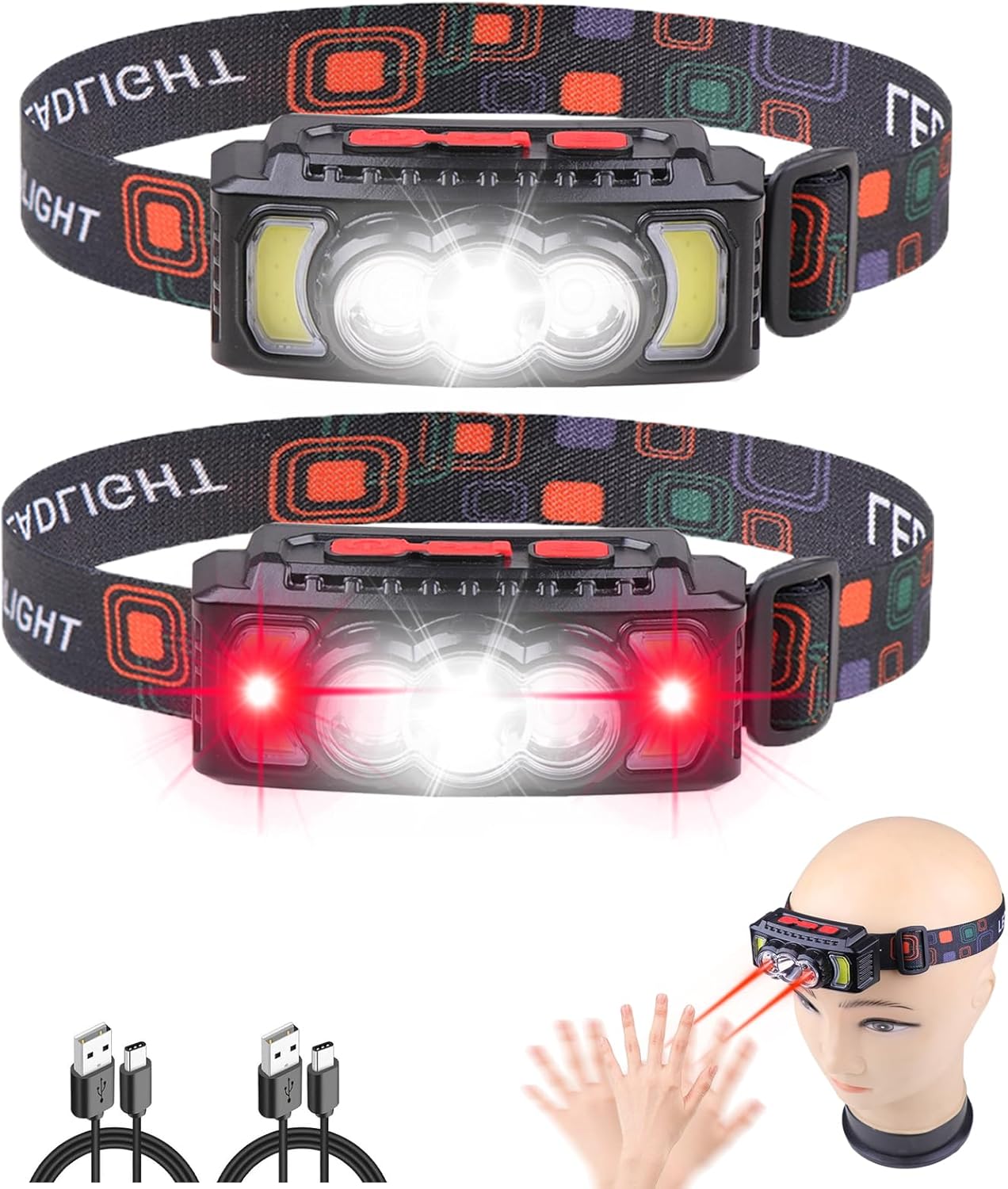 Hn2ogax Headlamp Rechargeable