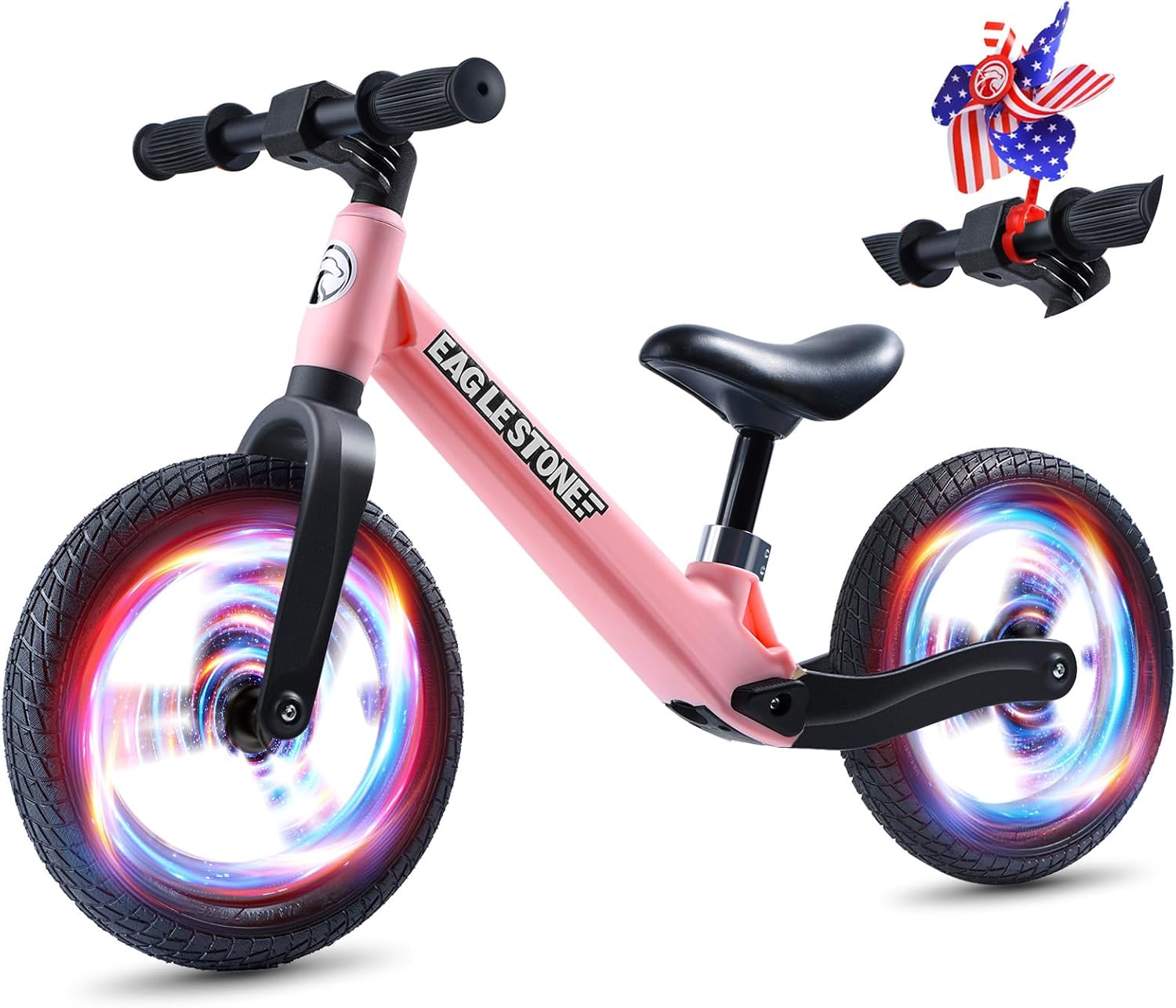 EagleStone Colorful Lighting Toddler Balance Bike 2 Year Old