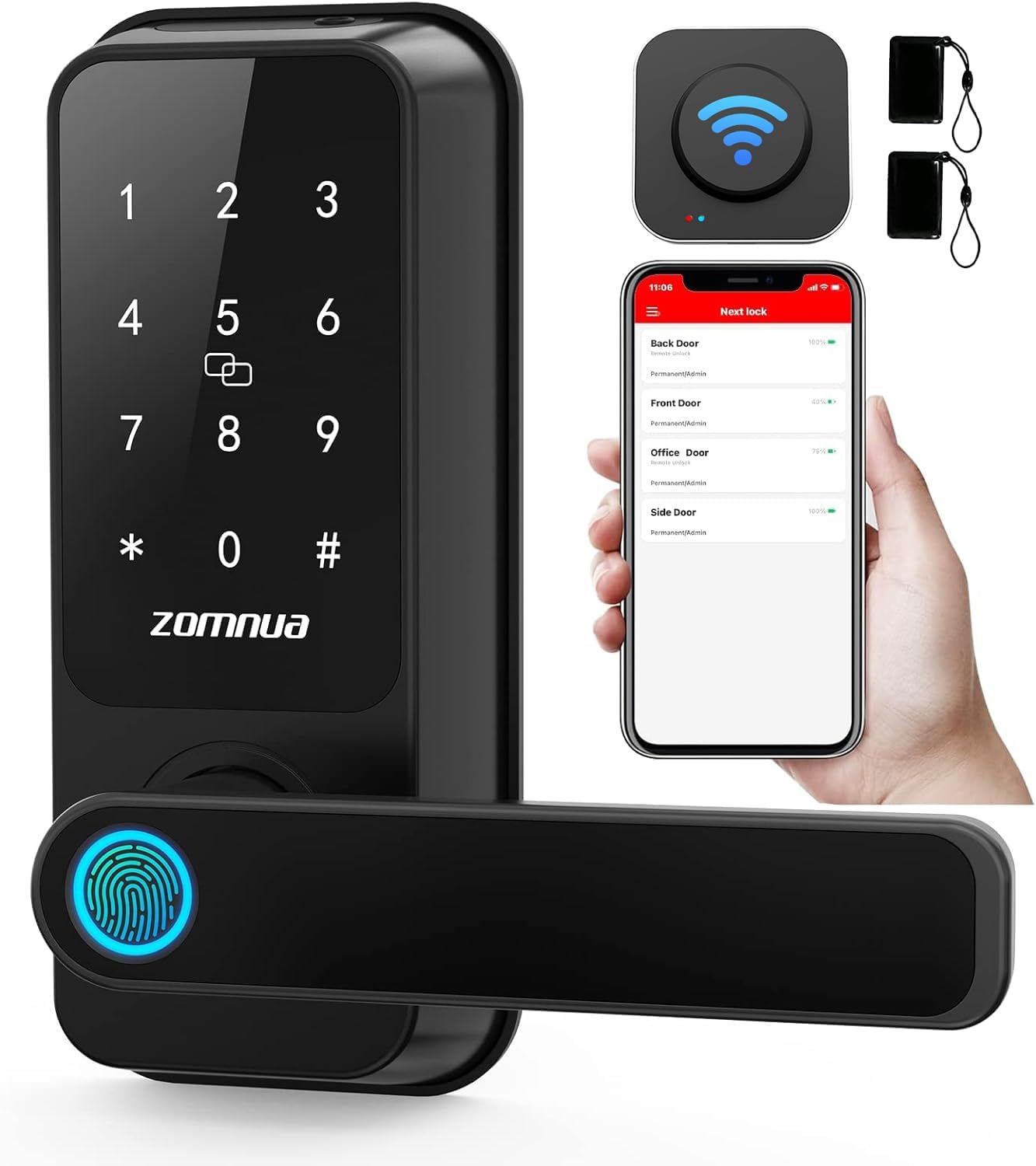 WiFi Keyless Entry Door Lock with Handle