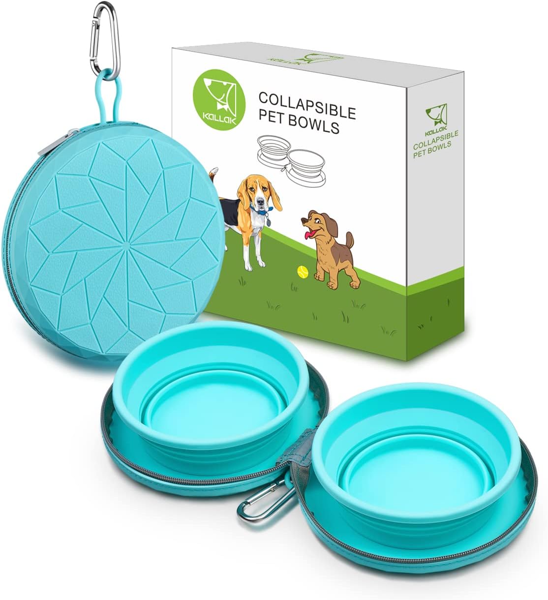 Collapsible Silicone Twin Dog Bowls