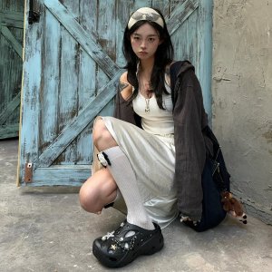 Crocs 拖鞋 Caged Clog