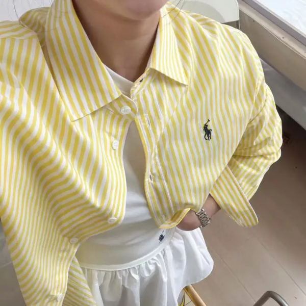 Striped 棉衬衫 Poplin