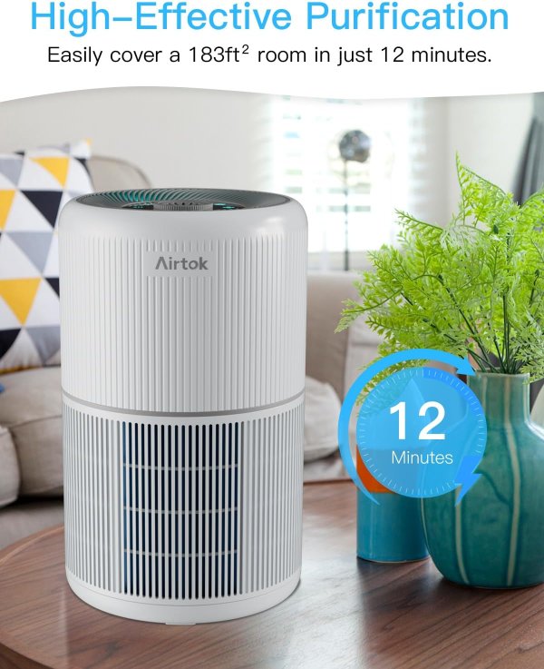 AIRTOK H13空气净化器 白色