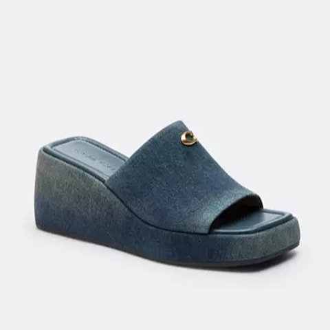 COACH Marie 丹宁厚底凉鞋