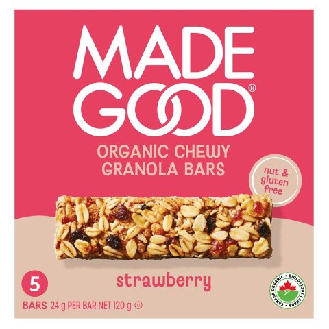 MadeGood 有机燕麦棒 草莓味 6条