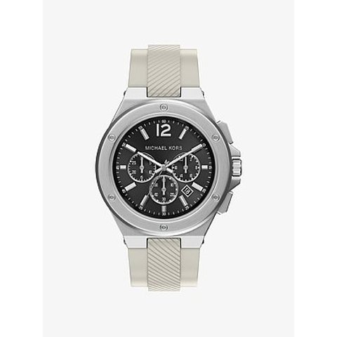 Michael Kors Lennox 银色硅胶手表