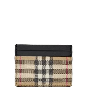 Burberry格纹卡包 米色