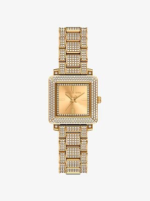 Kate Spade Petite Gwynn 镶钻金色手表