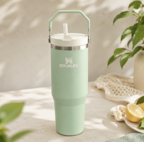 IceFlow 2.0 不锈钢吸管杯 890ml 开心果绿