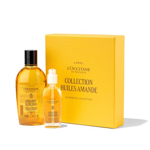 L Occitane250ml杏仁沐浴油+40ml杏仁柔肤油