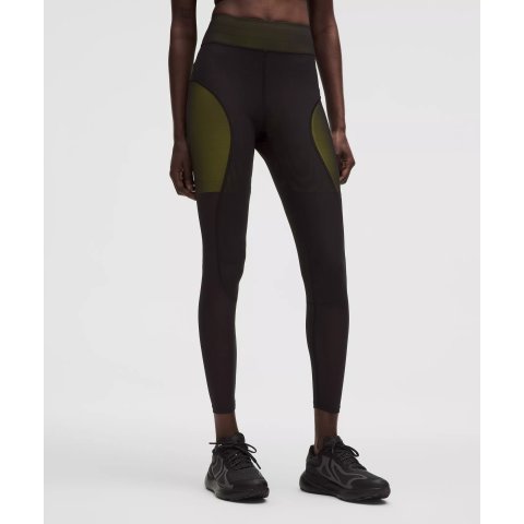 lululemon SLNSH系列高腰网面拼接运动裤 28英寸
