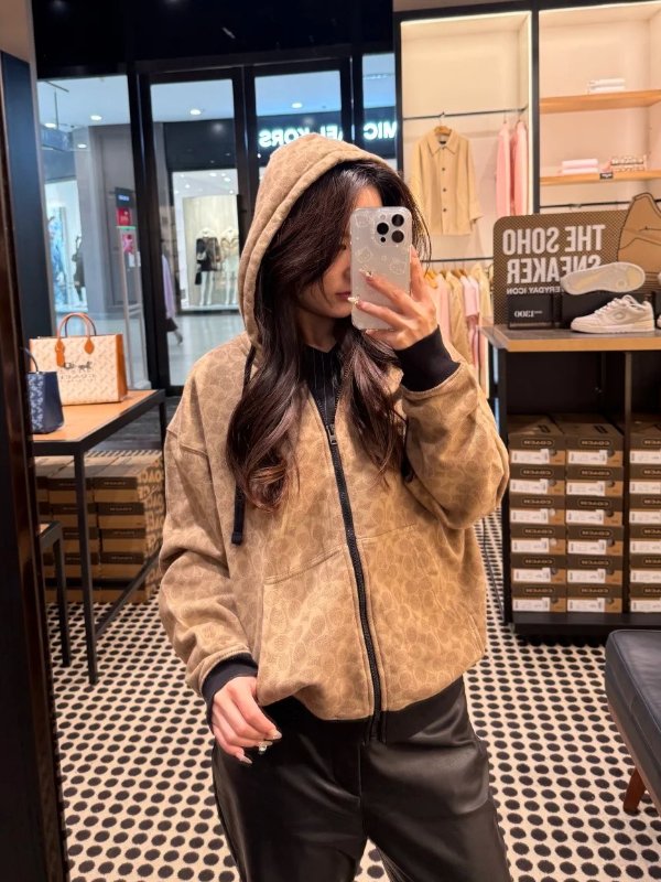 Coach 有机棉印花连帽衫