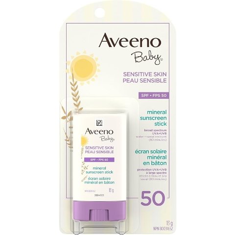 AveenoBaby 矿物防晒棒 SPF50 13g