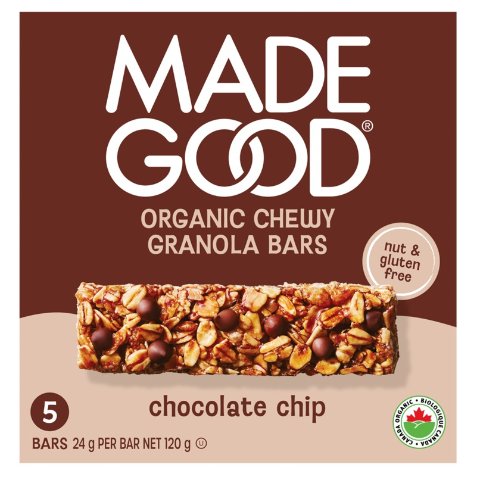 MadeGood 巧克力粒有机燕麦棒
