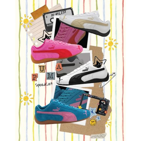 99%真牛皮赛车鞋 白金、银白、黑白可选PUMA Speedcat 皮革运动鞋