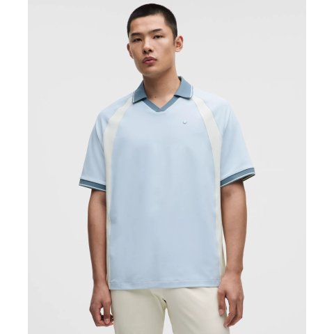 男士高尔夫防晒POLO衫蓝色