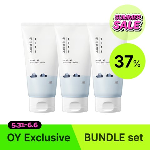 Round Lab清洁力度到位，不紧绷1025 Dokdo 洁面乳 150ml*3