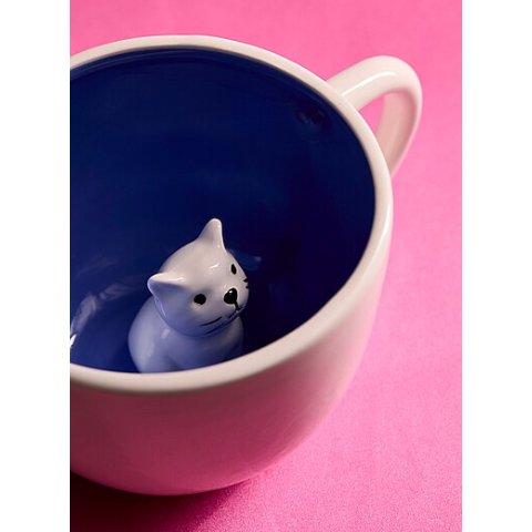 3D猫白色马克杯