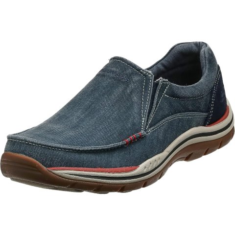 Skechers Avillo 男士懒人鞋 牛仔蓝