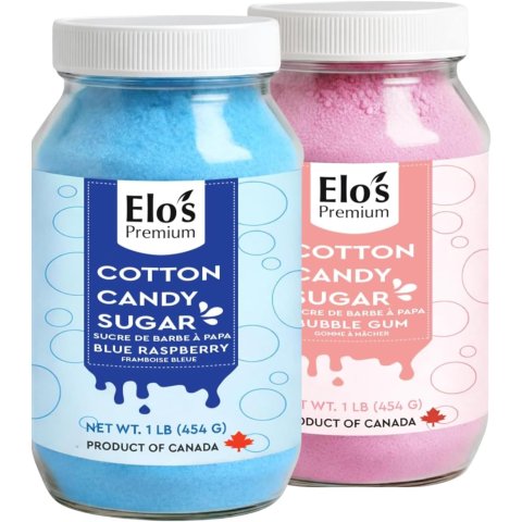 Elo s Premium 棉花糖糖粉 2罐 各454克 蓝莓泡泡糖味