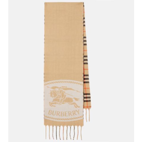 Burberry 格纹羊绒围巾 双面