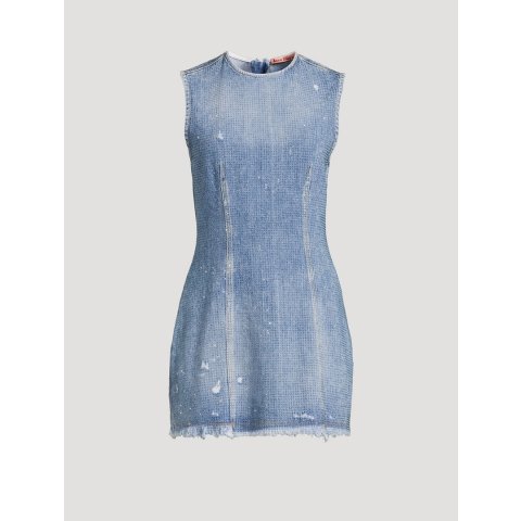 ACNE STUDIOS 铆钉牛仔迷你连衣裙