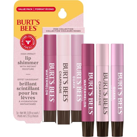Burt s Bees 润色护唇膏 3支 粉色系