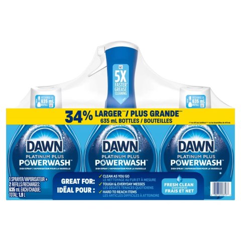  Powerwash 洗碗喷雾 635mL 3瓶装