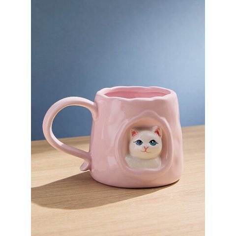 粉色猫咪马克杯