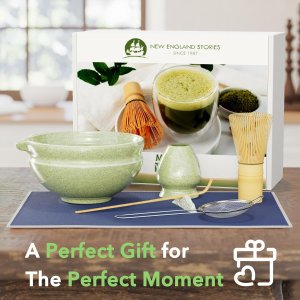史低价：7件套抹茶工具套装 陶瓷碗+竹茶筅+茶筅架+茶勺+筛粉器+茶巾